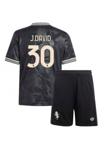 Juventus Jonathan David #30 Babyklær Tredje Fotballdrakt til barn 2025-26 Korte ermer (+ Korte bukser)